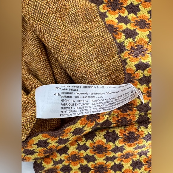 ZARA Mod Geo Floral Jacquard Knit Polo Dress – Size Medium - Picture 5 of 9